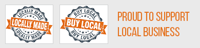 Proud to support local business. Locally made. Buy Local.