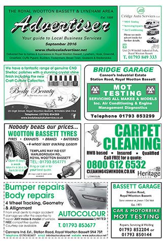 The Royal Wootton Bassett Advertiser - September