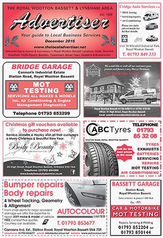 The Advertiser Wootton Bassett & Lyneham December 2016